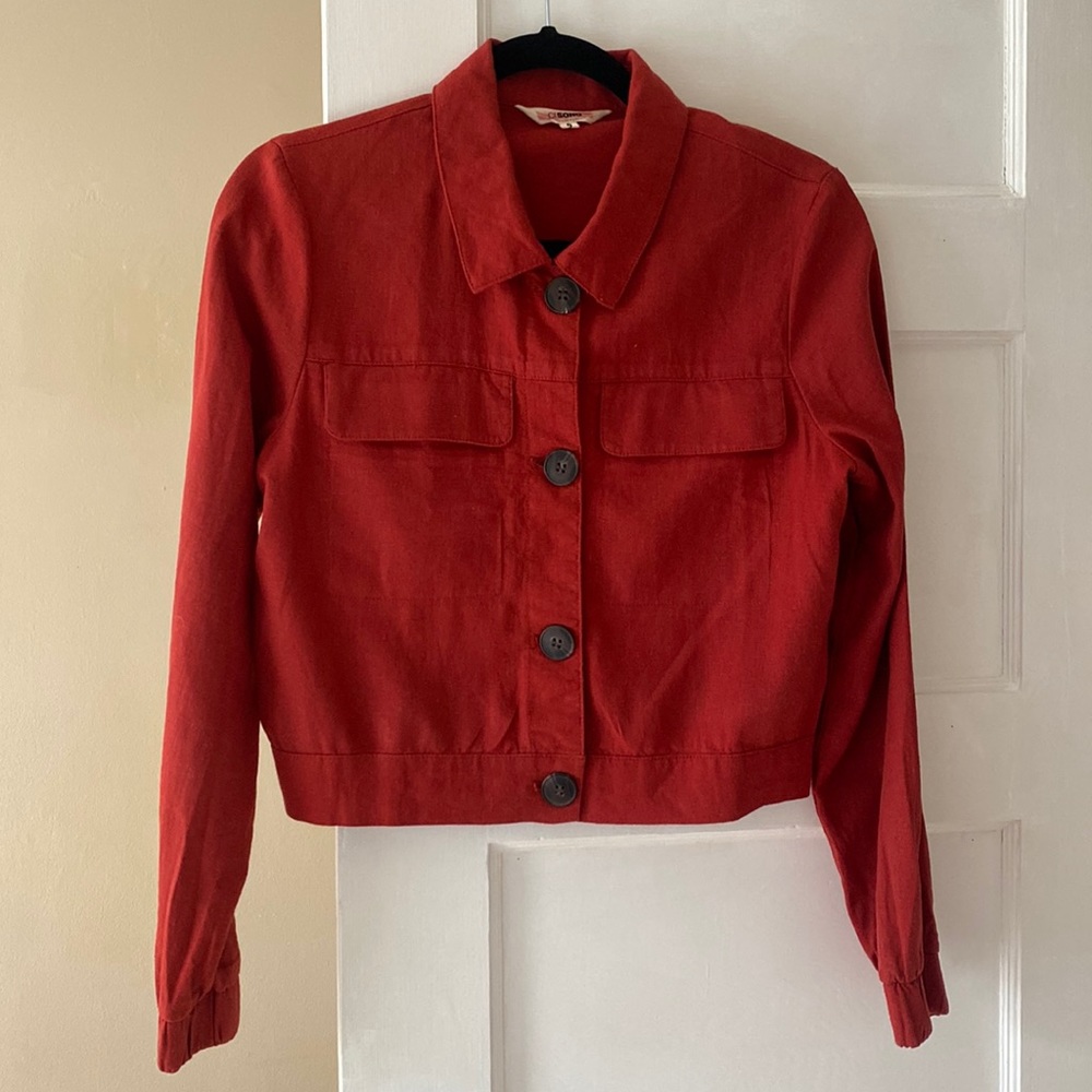 CI SONO Linen Cropped Jacket/sweater Size S